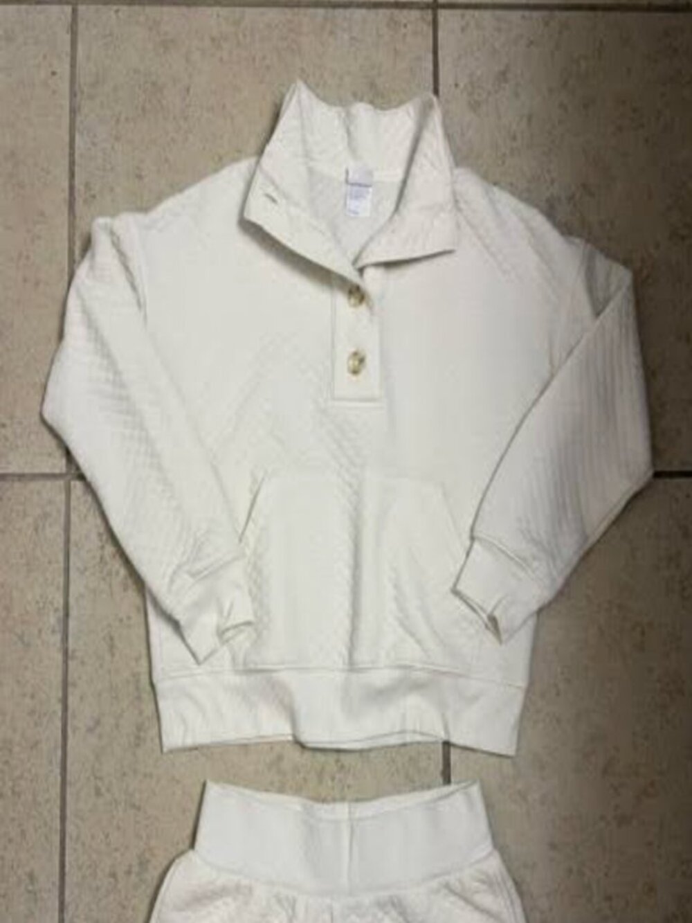 TARGET Stars Above Women's Quilted Set SMALL Shorts Sweater Cream Pajama Lounge